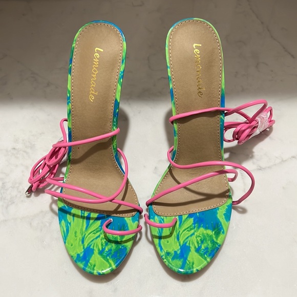 NWOT{Lemonade}Sz 8.5 Gelato Lace Up Stilettos - Picture 2 of 6